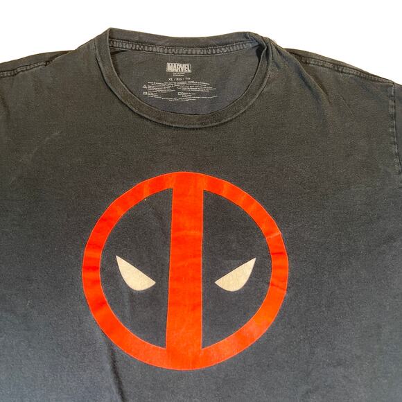 Marvel Universe X-Men Comics Deadpool Logo T-Shirt Men's XL Black - Picture 2 of 9
